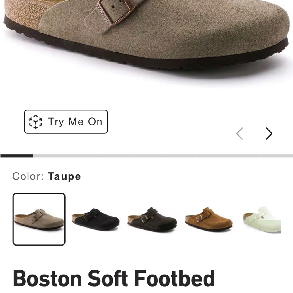 New in Box Women’s Birkenstock Boston Clogs Taupe Soft Bed SZ 40 - Picture 7 of 11
